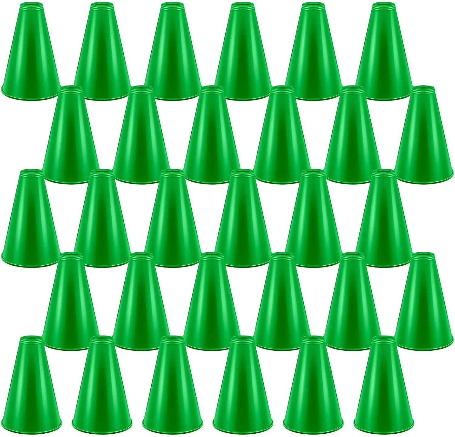 30 Pcs Cheer Megaphone for Party Green Plastic Megaphone...