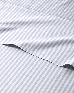 Kids Queen Blue Pinstripes Bed Sheets - 4 Piece Blue Pinstripes Sheet Set