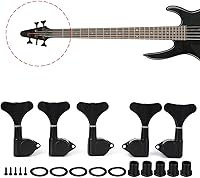 Vista 5 de Demeras Sintonizadores de graves de aleación de 5 cuerdas prácticos para principiantes de bajos (negro)