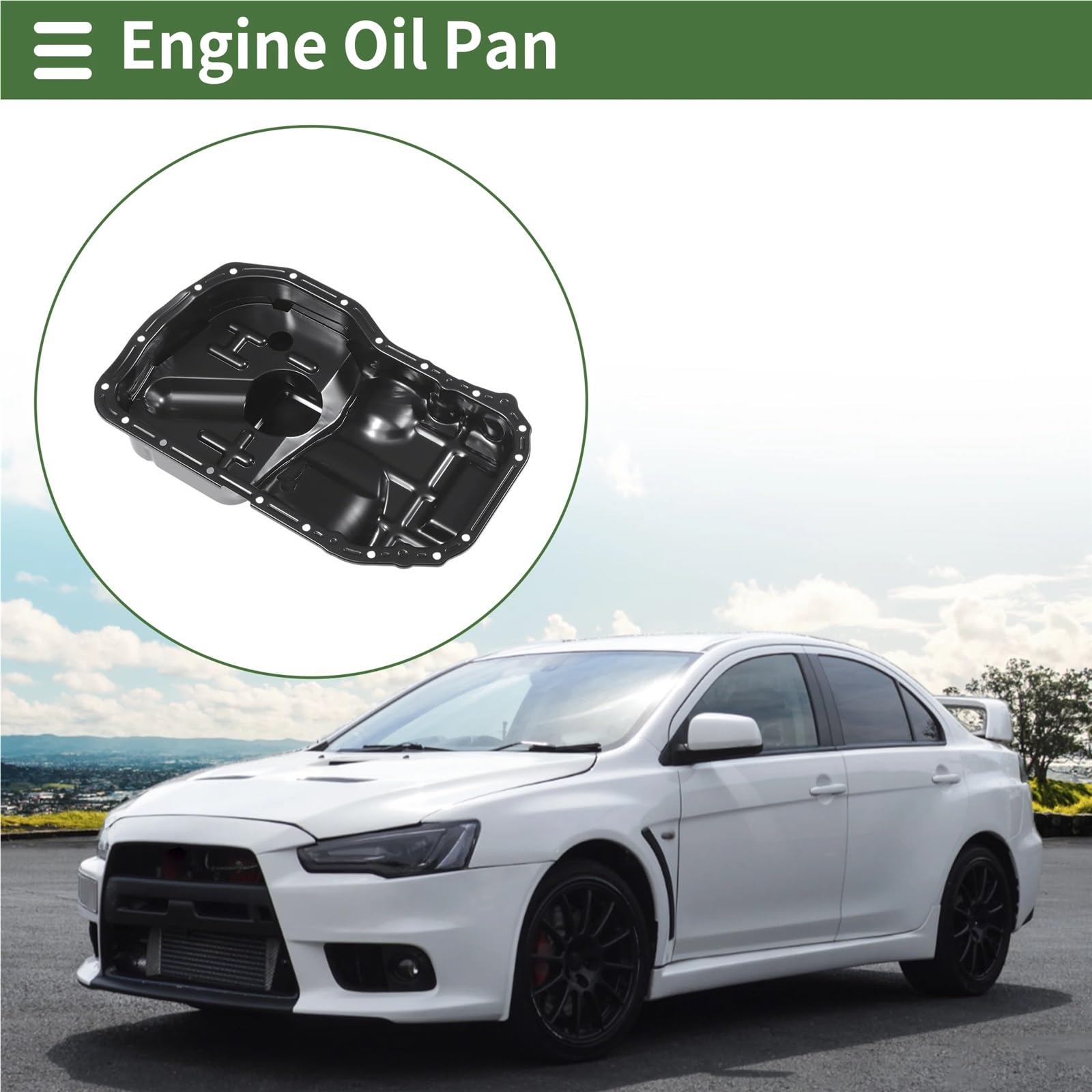 Miska olejowa z korkiem‌ Miska olejowa silnika i skrzyni biegów, miska, pasuje do Mitsubishi Lancer VII 2003-2013 MD334300 Wymiana miski olejowej‌