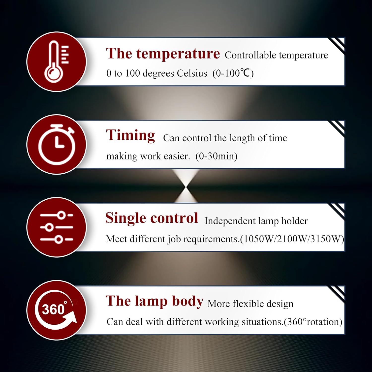 Solary Baking Infrared Paint Curing Lamp, 6KW 220V Short Wave Infrared Heat Light for Paint Drying, Auto Film, Body Repair