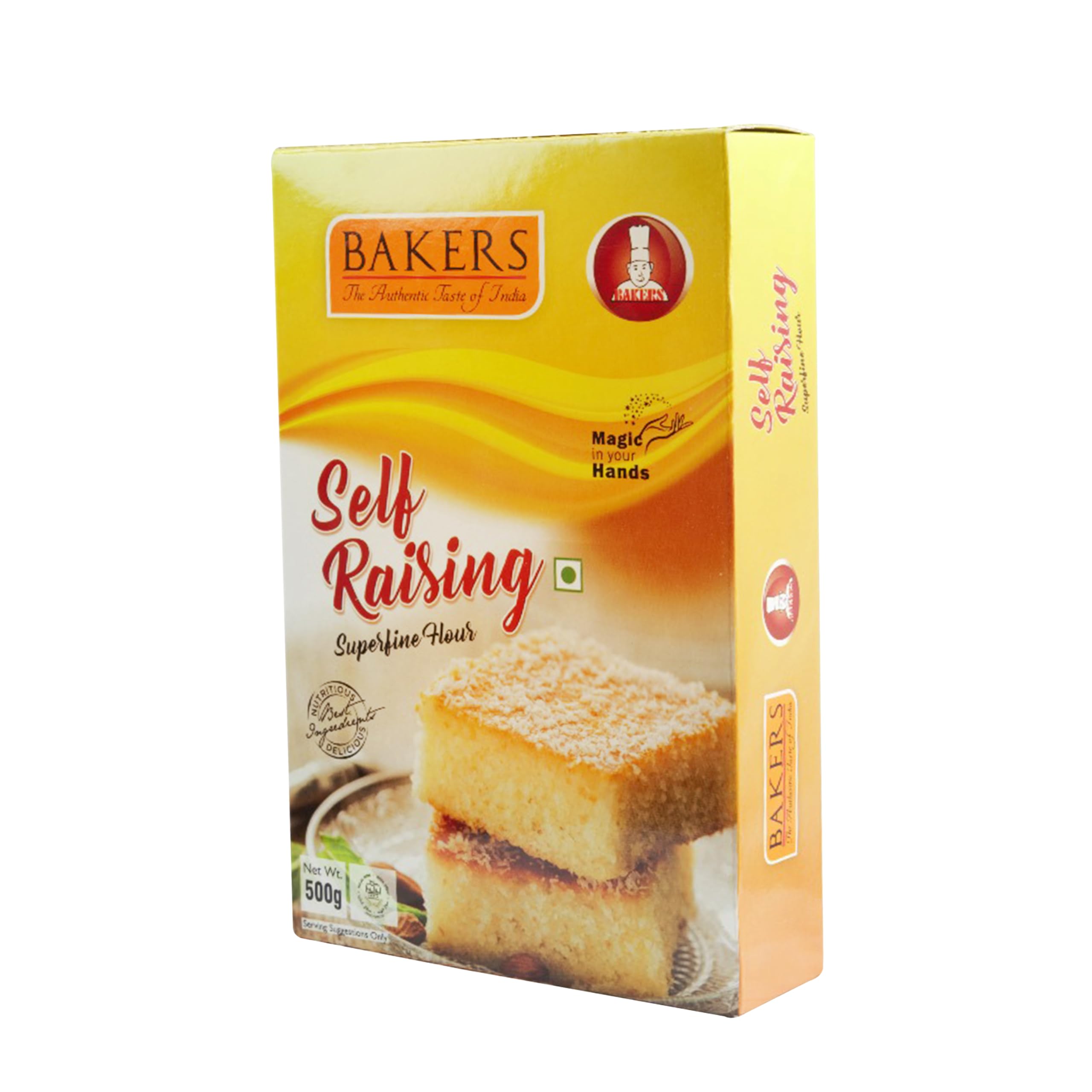 BAKERS Self Raising Flour | Good for Cakes, Bread, Homebakers, Light & Heavy | Smooth & Lump Free Preparation | Tasty Snacks | Pack of 3 (500 gm x 3)