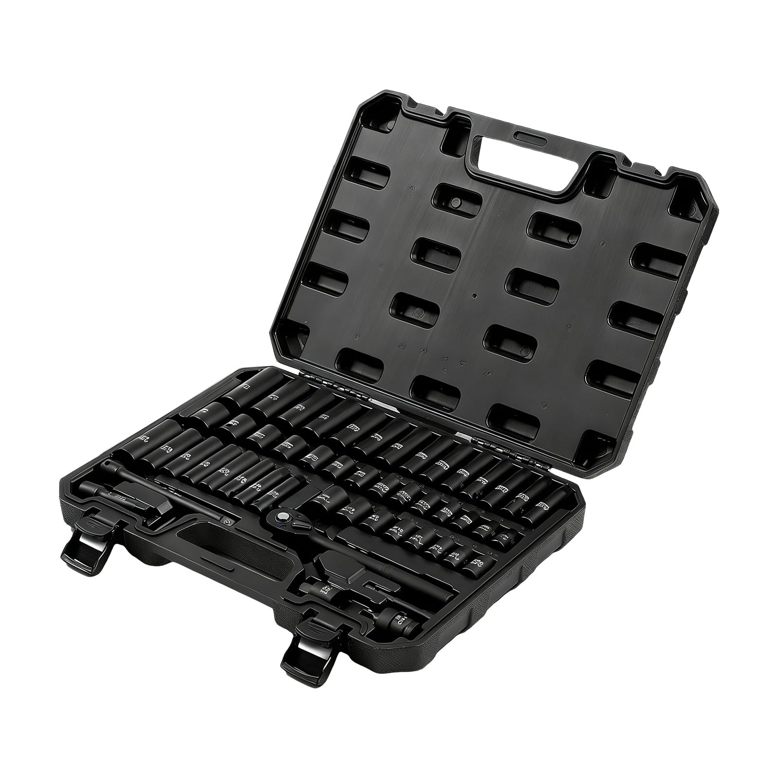 50Pieces Stable Pneumatic Sockets Set with Proof Properties for Long Time Reliability in Demanding Work Impacts Set