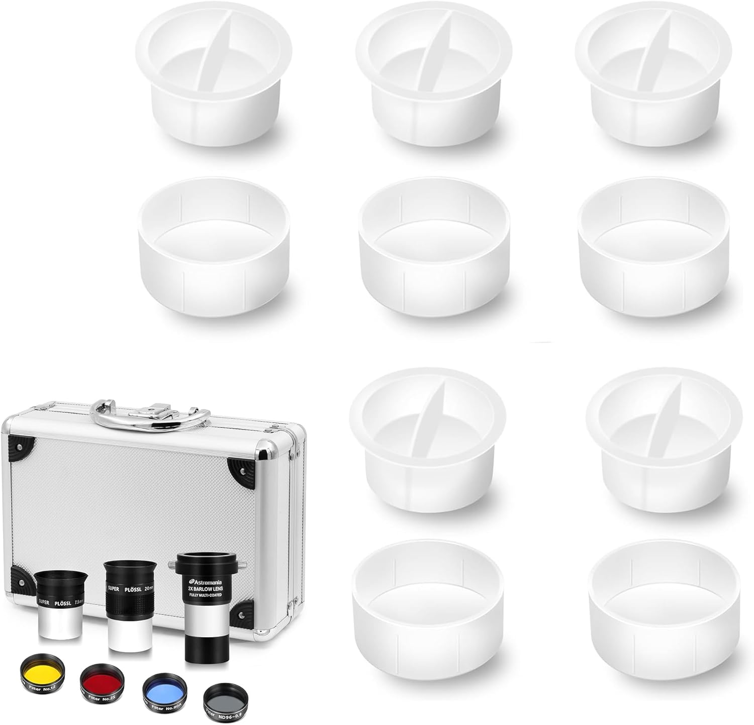 Astromania 1.25" Telescope Eyepiece & Filter Astronomical Kit - Bundle with - Dust Caps Set for 1.25" Telescope Eyepieces or Other Accessorie