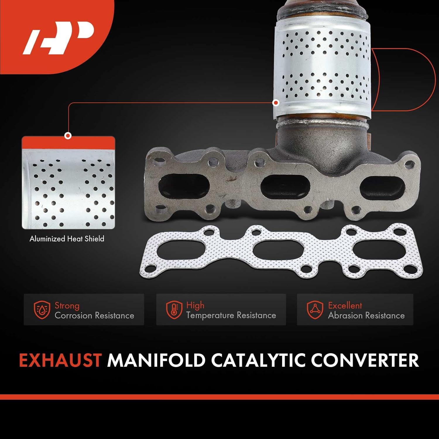 A-Premium Front Right Exhaust Manifold Catalytic Converter with Gasket Kit Direct-Fit Compatible with Ford Explorer, Edge, Taurus, Flex & Lincoln Continental, MKS, MKT, 3.5L 3.7L, E.P.A. Compliant