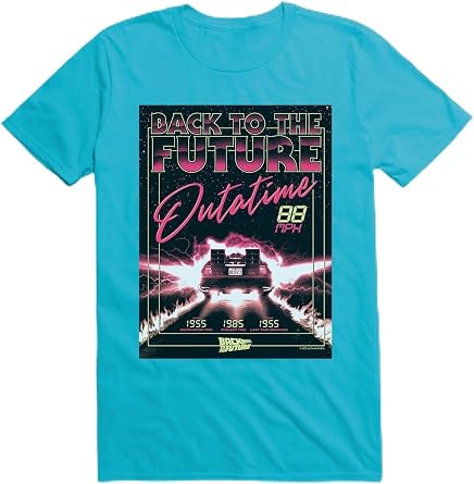 Hot Topic Back to The Future Out A Time T-Shirt White