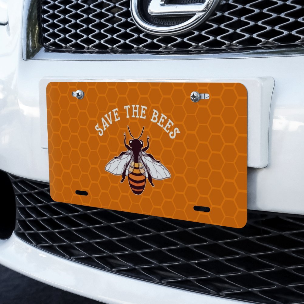 GRAPHICS & MORE Save The Bees Honey Novelty Metal Vanity Tag License Plate