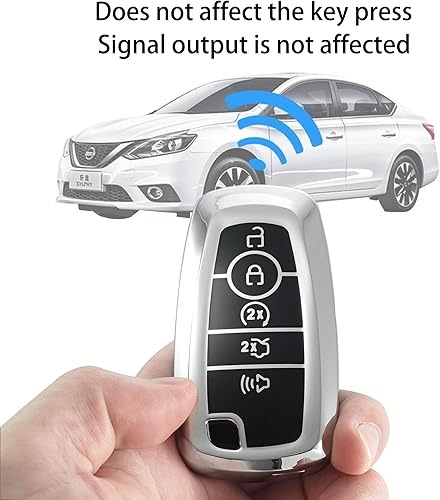 Miniatura 4 de Kirsnda Funda para llavero Ford, con llavero compatible con Expedition para Mustang Fusion Raptor F250 F350 F450 F550 Edge Explorer, accesorios para