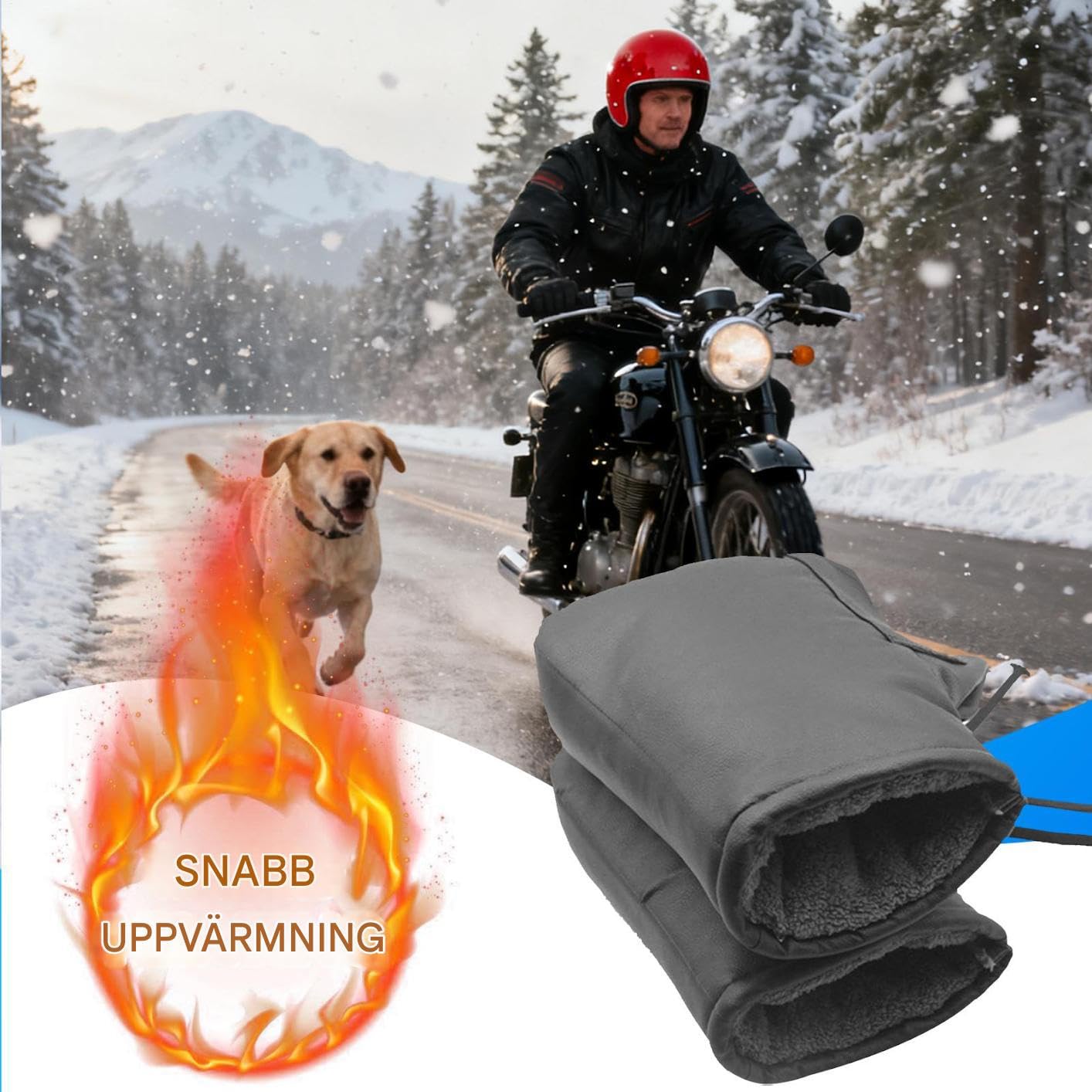 Guantes Para Manillar De Motocicleta Cómodo Térmico Eléctrico