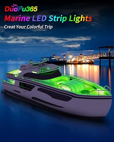 Miniatura 6 de DUOFU365 Tira de luz LED para barco, 12 V, impermeable, para interior de barco marino, cortesía, cubierta, luces de navegación cortables para