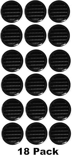 Vista 37 de 2.5 "rejilla redonda de plástico Soffit rejilla de ventilación de aire para reptiles cubierta (6, blanco)