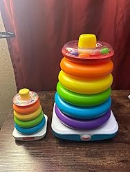 Amazon.com: Fisher-Price Toddler Toy Giant Rock-A-Stack, 6 Stacking ...