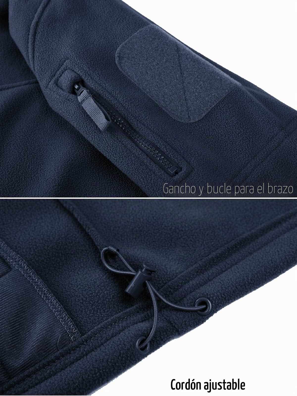 TACVASEN Chaqueta de Hombre Chaquetas Tácticas de Invierno Chaqueta de Trabajo a Prueba de Viento Chaqueta Polar con Bolsillos