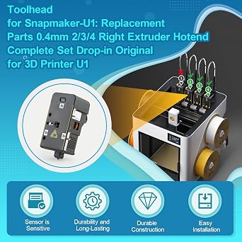 Snapmaker U1 3Dプリンター用ツールヘッド 2/3/4 右スロット 交換用
