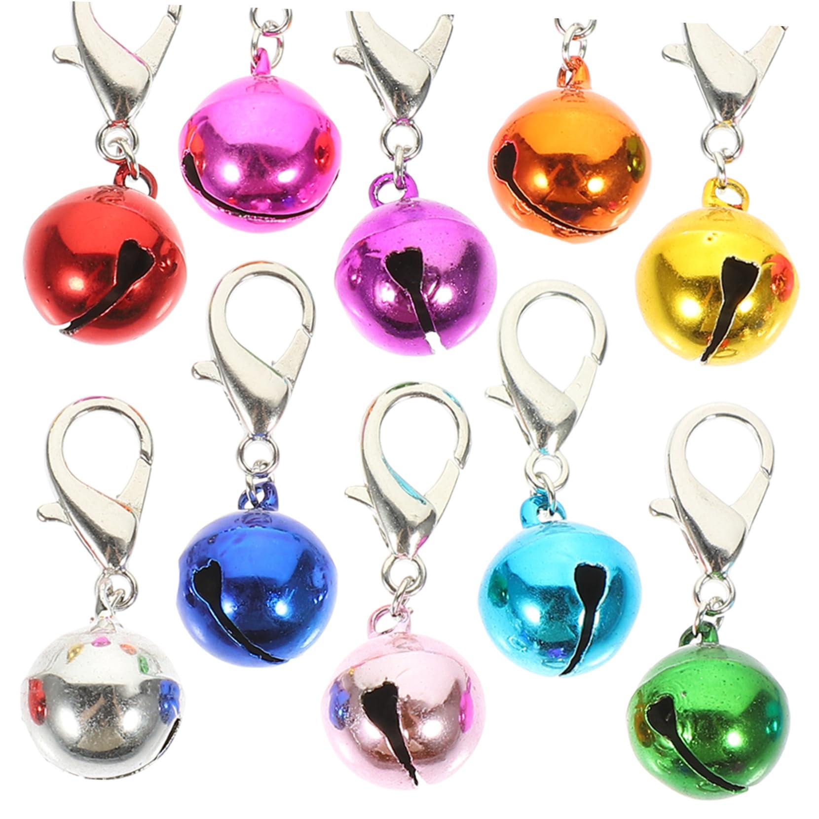 10Pcs pet collar bell cat dog collar bells kitten puppy collar bells christmas cat bell dog collar charms pet bells pet dog collar bells small bells dog bell Metal fine accessories