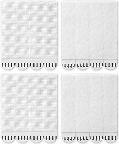 Sinnsally Tiras para colgar cuadros extra grandes, resistentes, 24 pares (48 tiras), ganchos adhesivos para colgar en paredes sin clavos, sin daños,