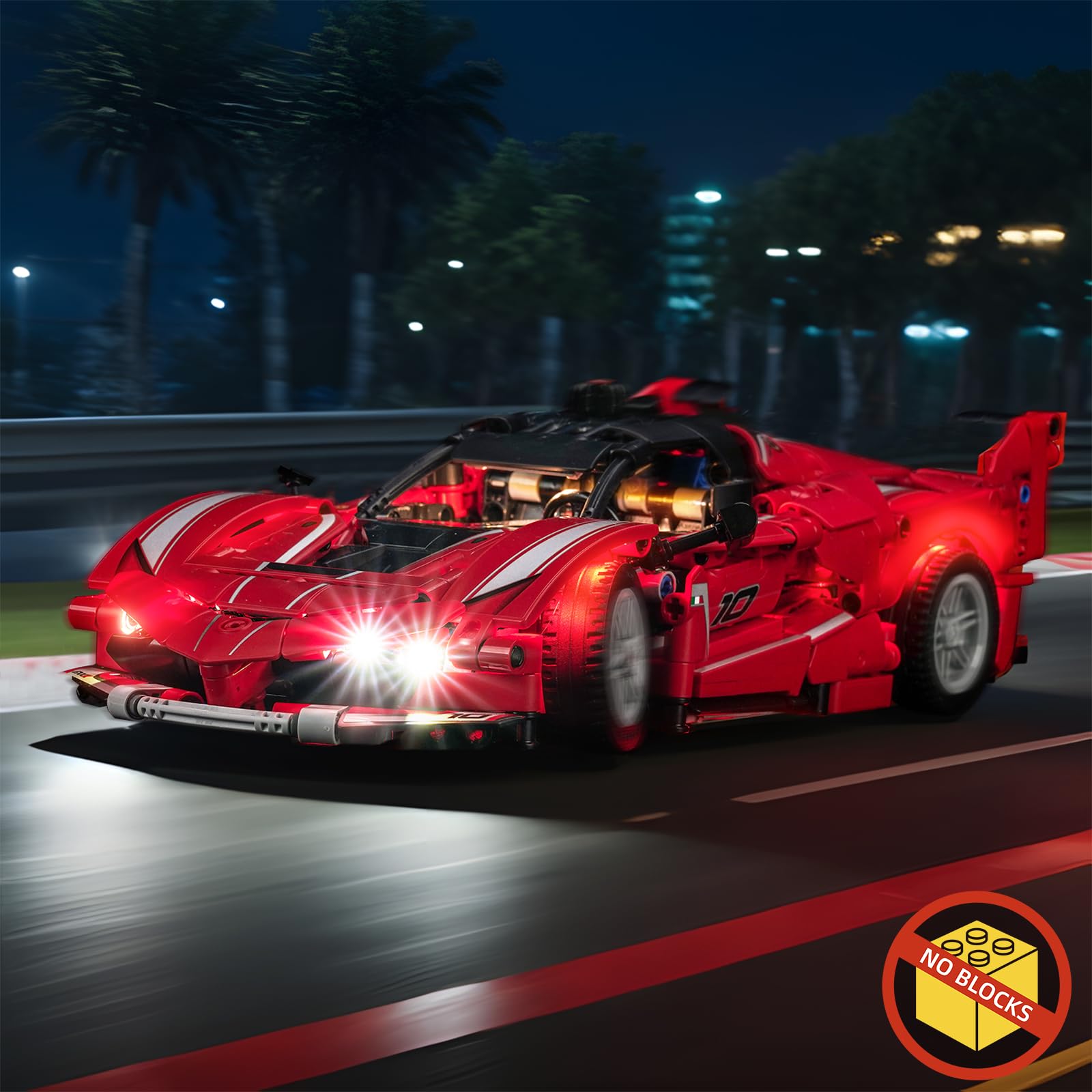 Juego de luces LED compatible con Lego 42212 Ferrari FXX K (sin modelo), juego de iluminación decorativa compatible con Lego Ferrari FXX K juguete creativo - 4