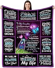Rqhoqci Daughter Blanket from Mom, Daughter Birthday Gifts, to My Daughter Blanket, Daughter Gifts, Gifts for Daughter from Mom, Daughter Gifts from Mom Dad, Gifts for Daughter Throw Blanket 60"X50"