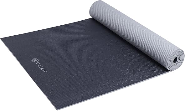 Gaiam Yoga Mat, Solid Color Non-Slip, 6mm