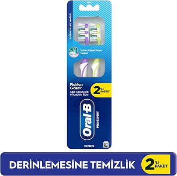 Oral-B Pro-Expert Deep Cleaning Toothbrush, Medium Hardness Brush Bristles, 2 Pieces