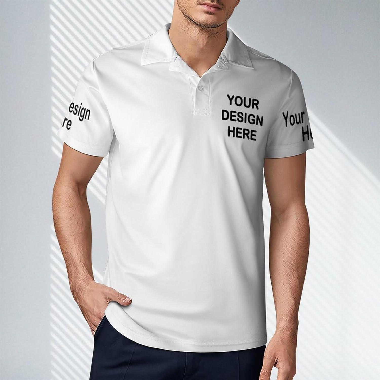Custom Polo Shirts for Men Custom Personalized Text & Logo Golf Tees Work Shirt Custom Shirt Personalized Shirts