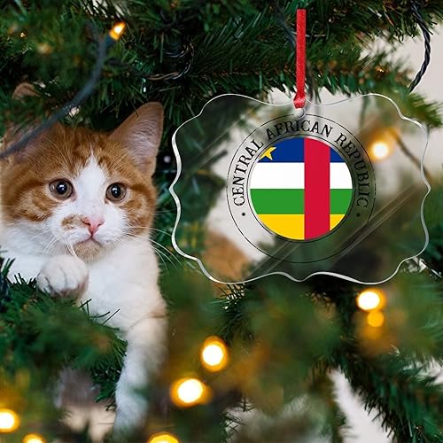 Vista 138 de Bandera de Curazao - Adorno para árbol de Navidad, bandera nacional, decoración de árbol de Navidad de Curazao, recuerdo acrílico, adorno colgante