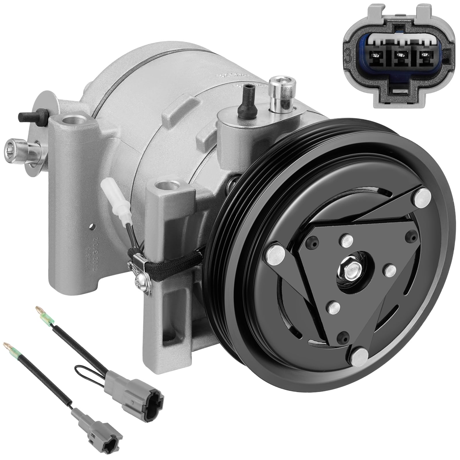 BDFHYK 10362880 Air Conditioning A/C Compressor with Clutch Compatible with Subaru Impreza H4 2.0L 2002-2005, Impreza H4 2.5L 2002-2007, Compatible with Saab 9-2X H4 2.0L 2005, 9-2X H4 2.5L 2005-2006