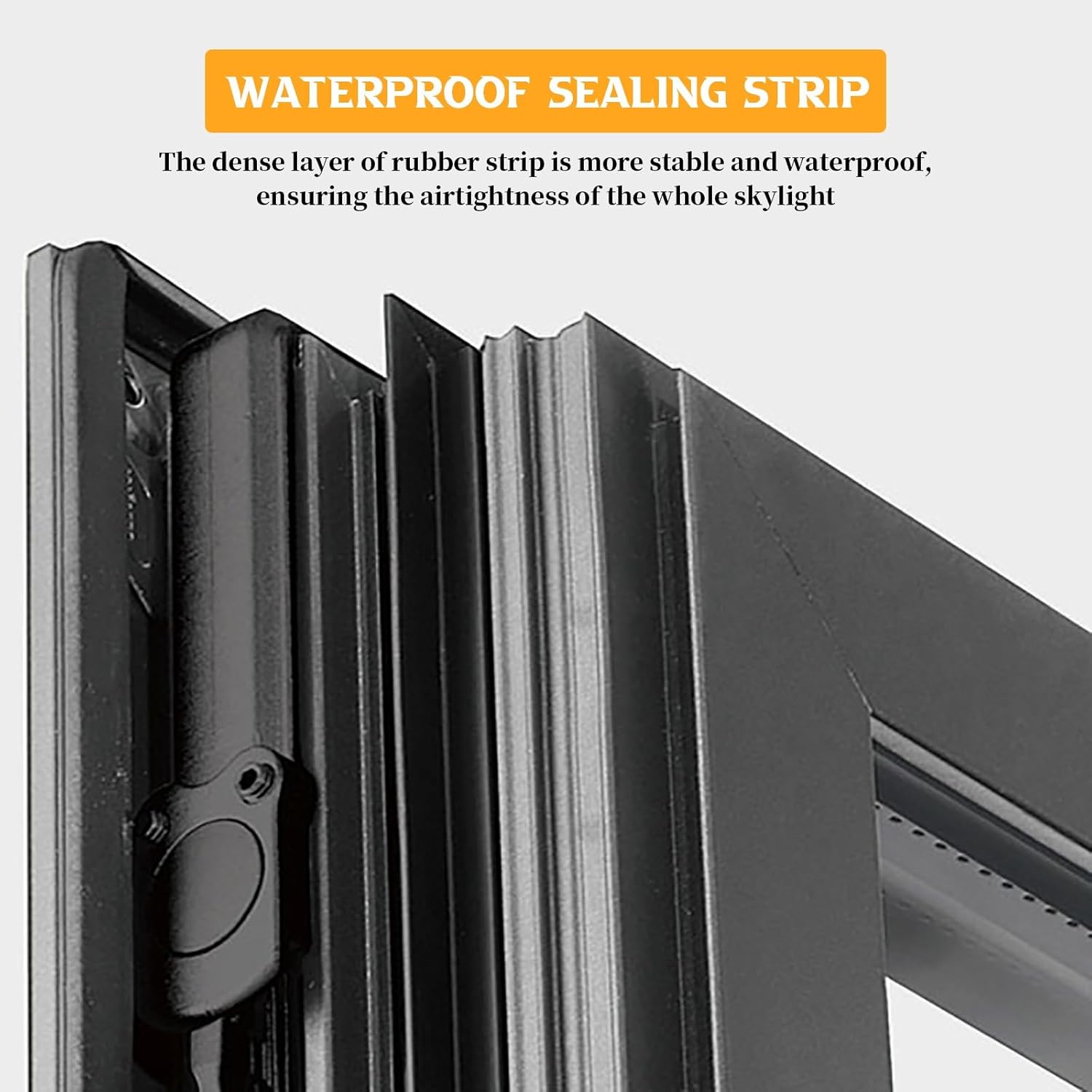 Roof Windows Roof Lighting Well Window Aluminum alloy frame and tempered glass Sun-proof rain-proof and snow-proof Strong and unbreakable Easy to install Large Skylights Suitable for roof(22.83