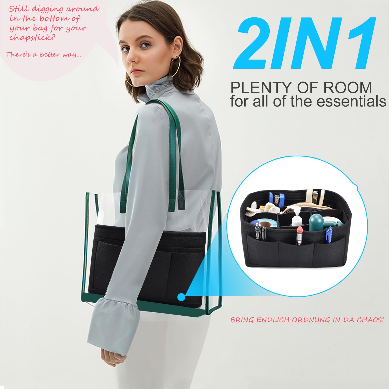 Organisateur De Sacs à Ain, Siboo 2 In1 Organiseur De Sac à Ain En