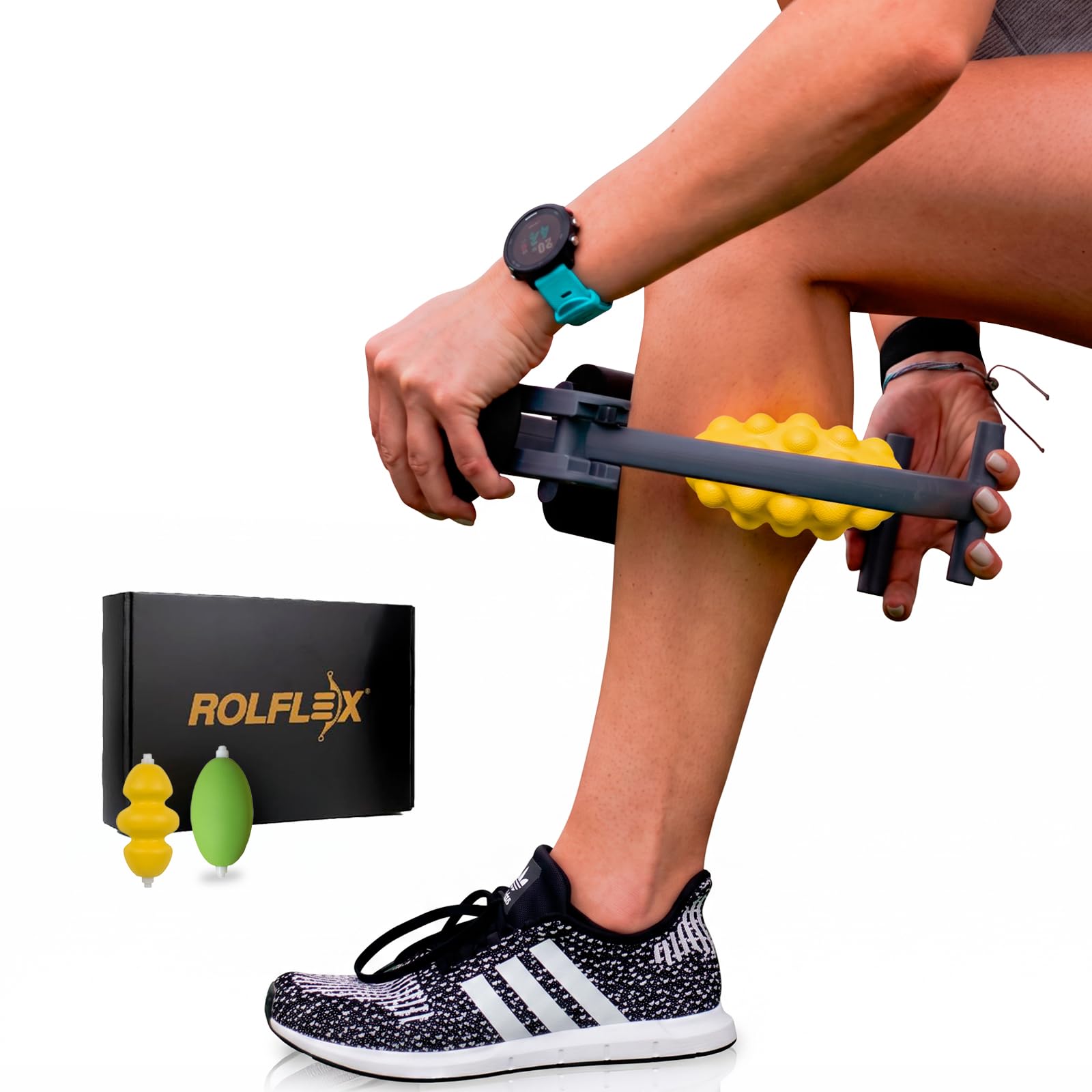 Rolflex The Recovery Combo 3-in-1 Calf Roller Massager for Muscle Recovery