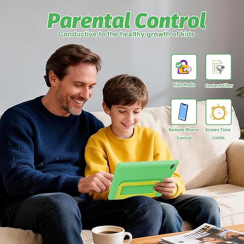 Miniatura 4 de MUISOO Tablet infantil de 10 pulgadas con funda, tableta Android 15 para niños de 3 a 12 años, 20 GB+64 GB (expansión de 1 TB TF), procesador