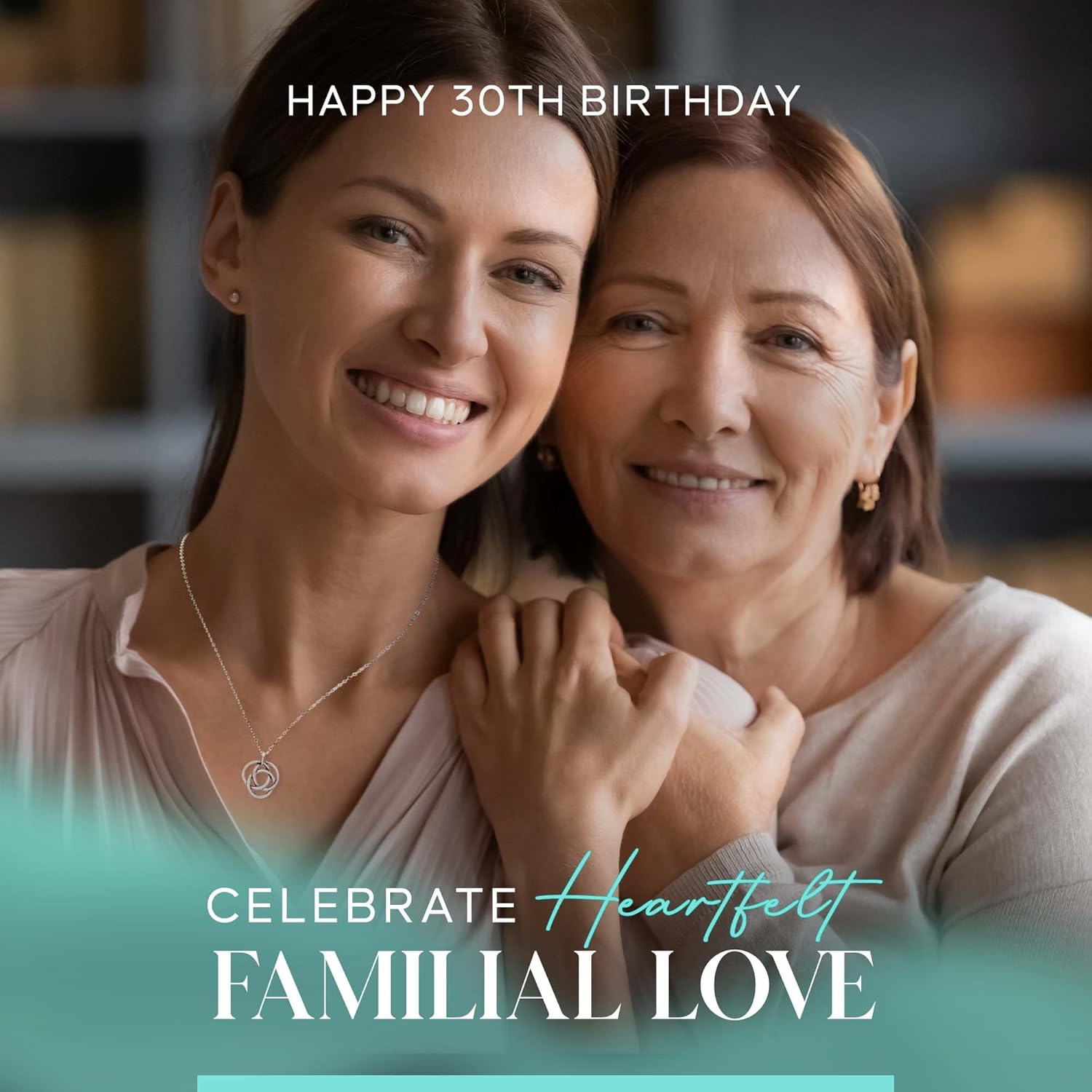 MOM & THREE DAUGHTERS 30th Birthday Sterling Silver 3 Ring Necklace | Celtic Knot | Birthday Gift | 18" Chain