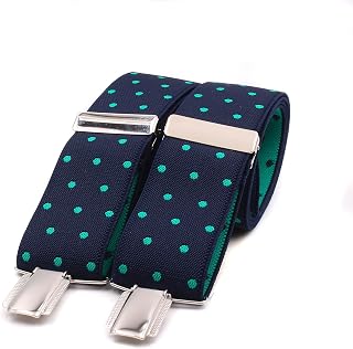 Tirantes Hombre Lunares Hechos a mano. Tirantes para pantalones hombre con 3 pinzas extrafuertes. Elásticos originales, con Estilo y Durabilidad.