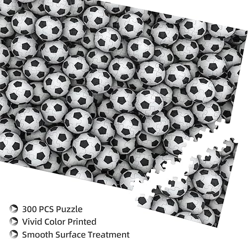 Miniatura 2 de Rompecabezas de 300 piezas de madera con diseño de fútbol, decoración de habitación familiar, regalo para adolescentes y adultos.