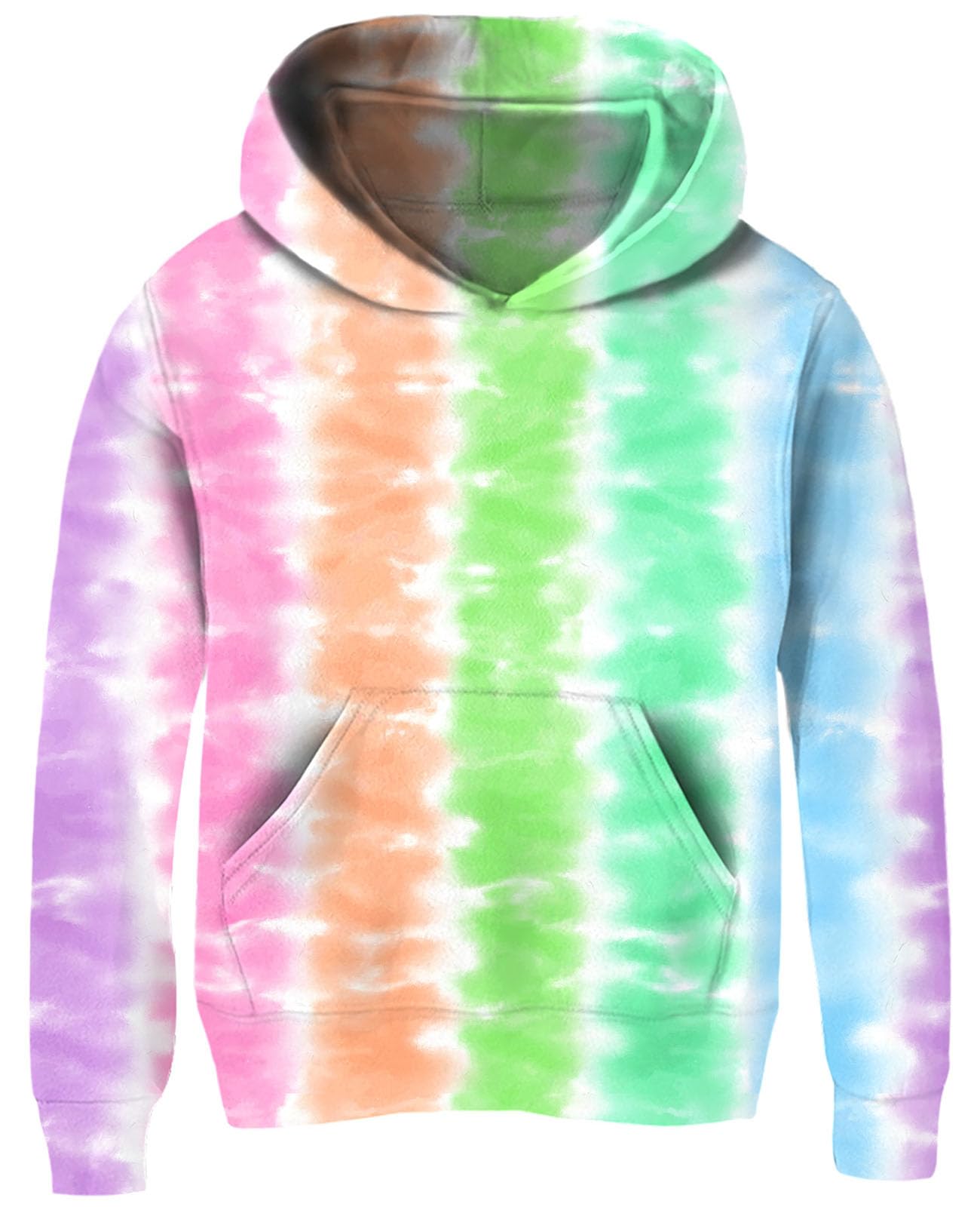 Ahegao Little Girls Hoodies Rainbow Strips Hoodie for Kids 3D Printed Pullover Sweatshirts With Pocket 4 5 6 Years Old Girl Casual Sports Shirt