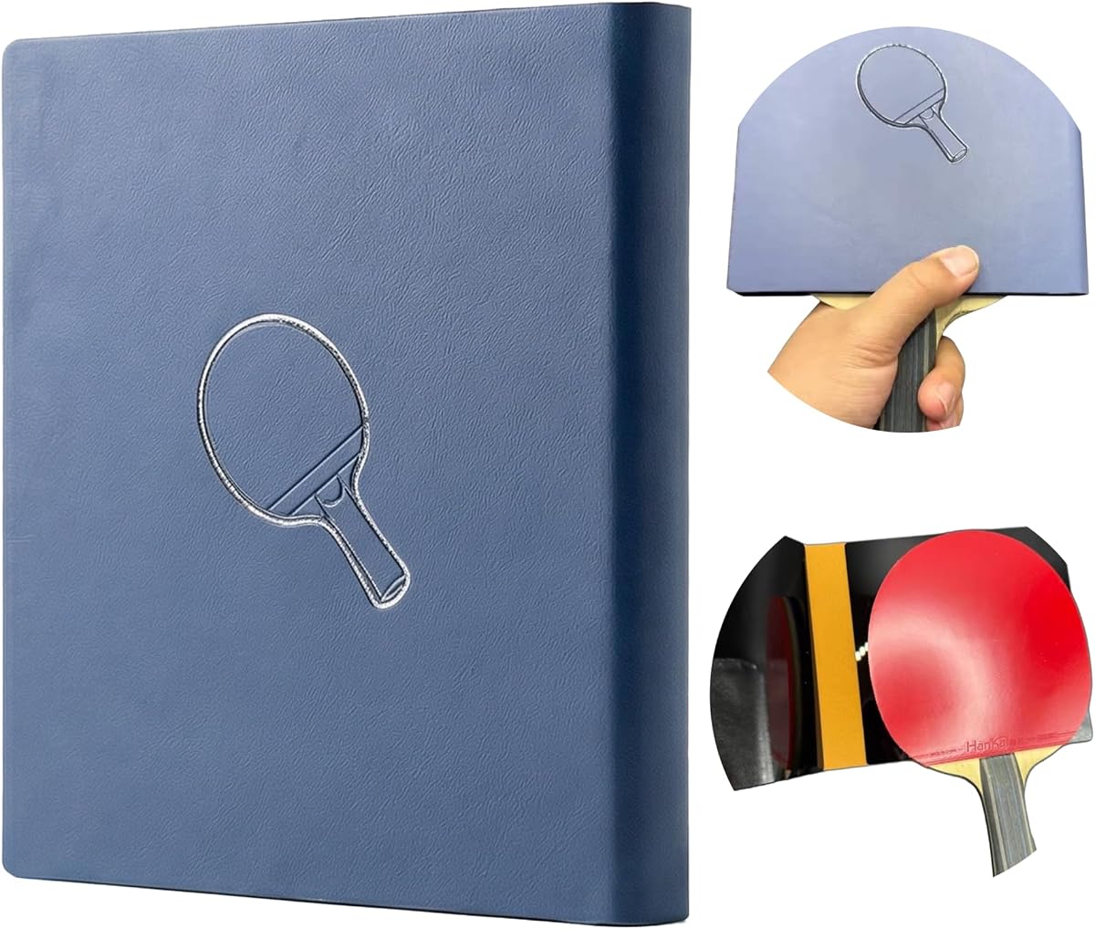 Clip protector de goma para paleta de ping pong, 16 cm para raquetas estándar | Espejo de acrílico duro anti-suciedad antioxidante reemplaza la película protectora, funda protectora para raqueta de tenis de mesa
