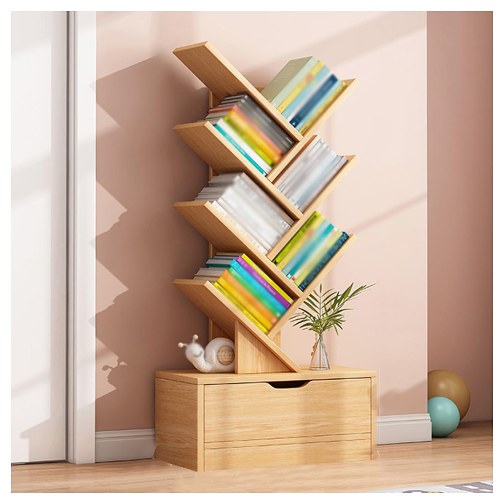 Amazon.com: ZFUCMAYL 8/10/12/14 Tiers Tree Bookshelf with