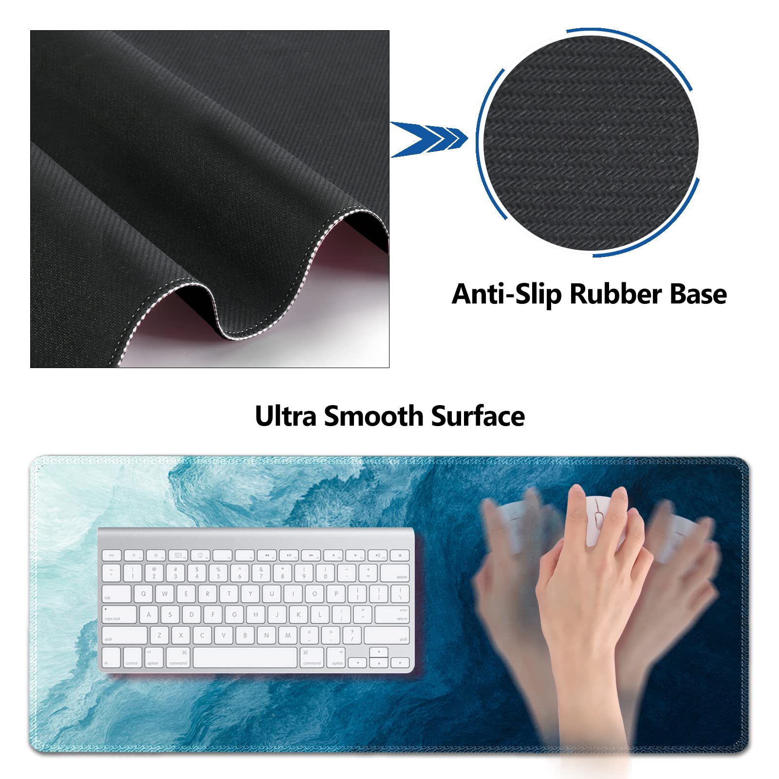 AIMSA Gaming Mouse Pad Set - Wrist Rest & Coaster -4