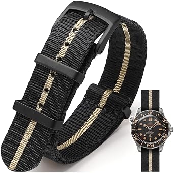 Watch Straps Nylon Classic NATO Style Watch Strap 18 mm 20 mm 22 mm 24 mm Premium Sport Ballistic Nylon Military Watch Strap Replacement Watch Strap for Men Women