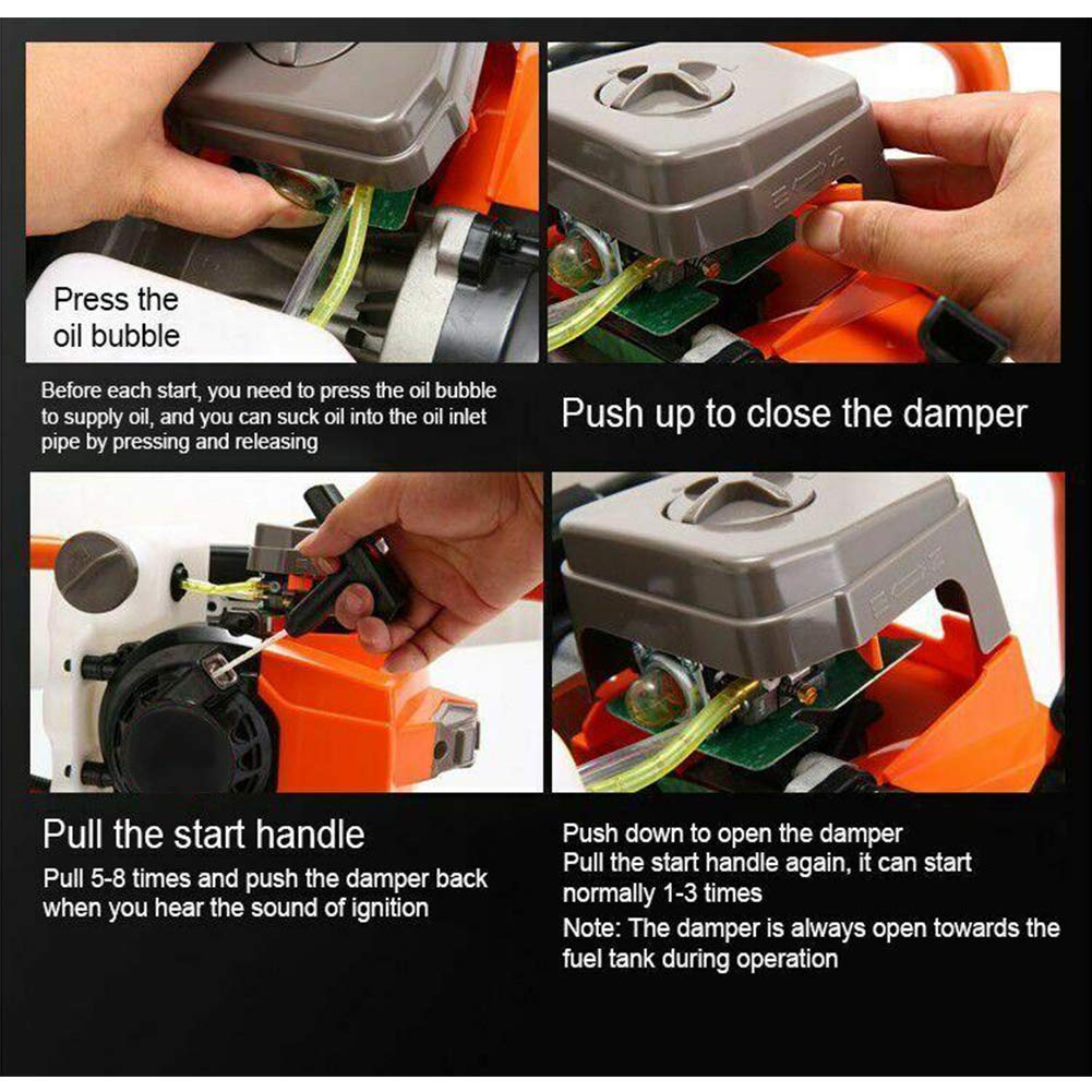 TUOKE Gas Powered Post Hole Digger Earth Auger Drill 62CC 2 Stroke with 3 Auger Bits + Extension Bar for Fence and Planting : Patio, Lawn & Garden