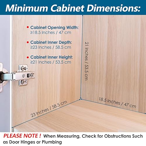 Miniatura 4 de Pektiftn Cubo de basura doble extraíble debajo del gabinete, kit de estante extraíble debajo del fregadero, riel de estante deslizante de doble