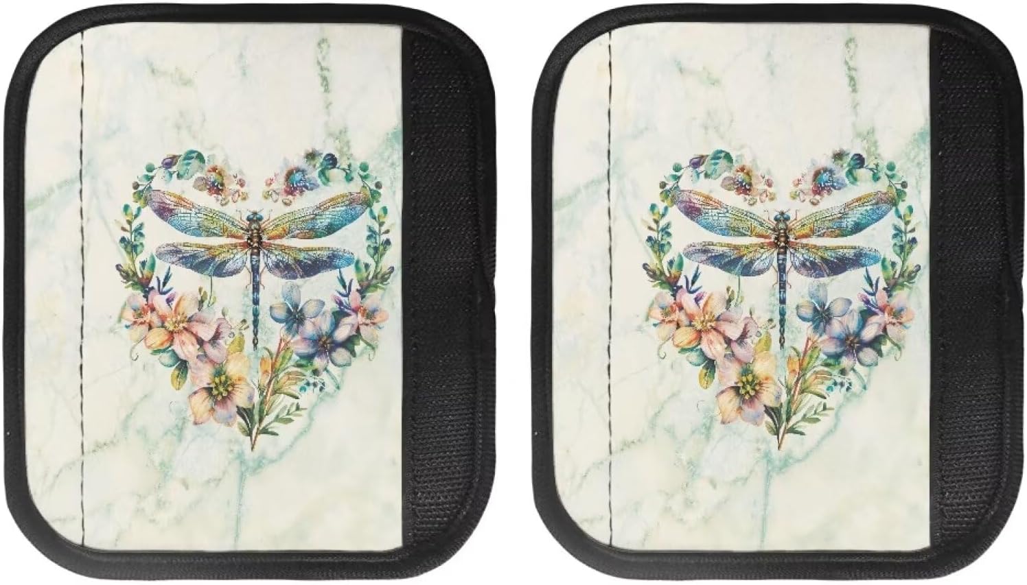 Refrigerator Door Handle Covers Set of 6 Dragonfly Floral Washable Fridge Handle Covers Kitchen Decor Appliance Accessories for Fridge Dishwashers Ovens Protective Cloth for Dust