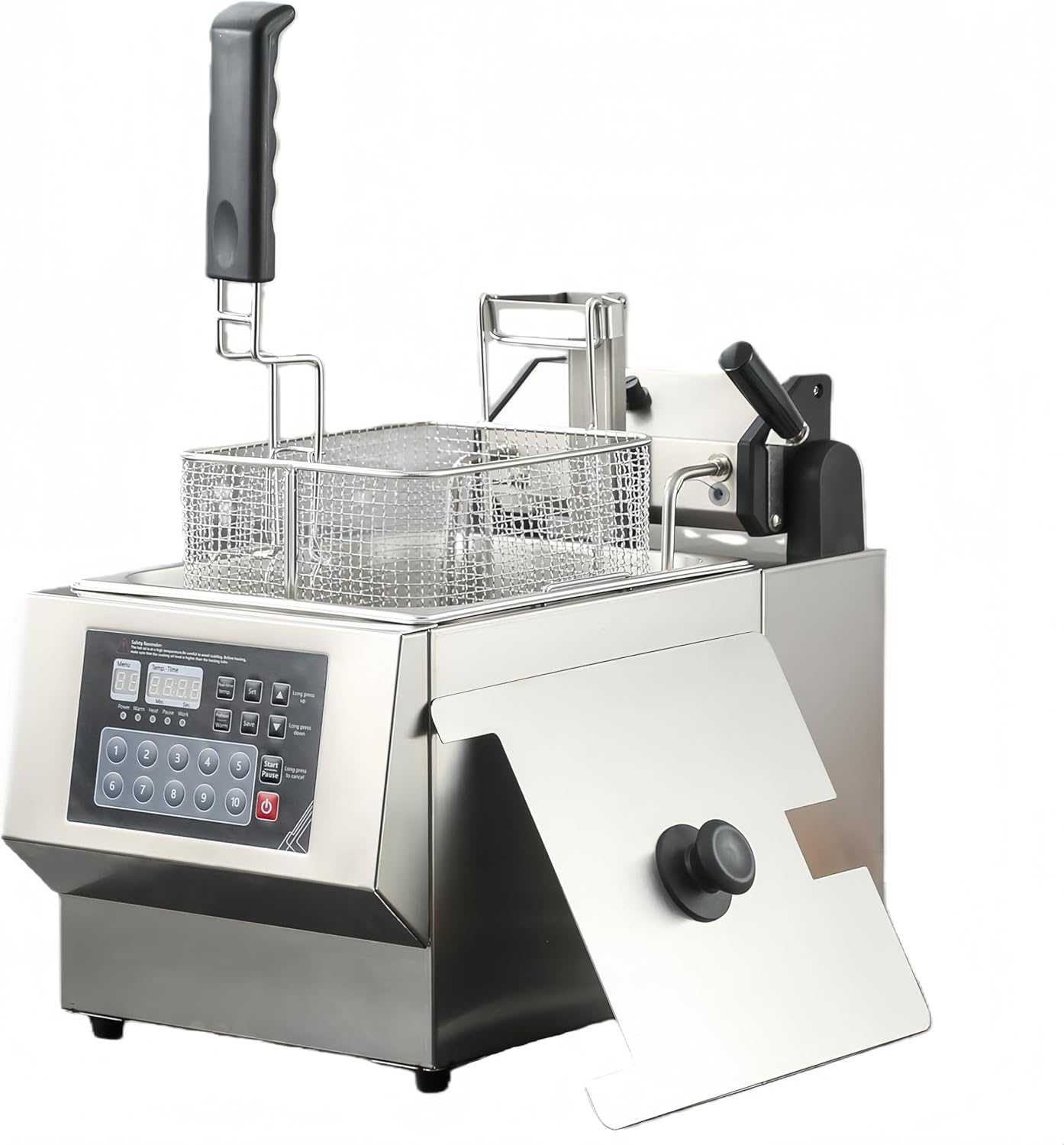 Smart Fully Automatic Deep Fryer - 1800W Electric Oil Fryer with Auto Lift for Unattended Frying, Boosts Efficiency & Consistency for Restaurant, Food Truck, Home Kitchen