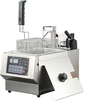 Auto Lift Automatic Deep Fryer 1800W, Commercial Electric Fryer with Digital Control Panel & Thickened Stainless Steel Body for Restaurants, Food Trucks & Home Use