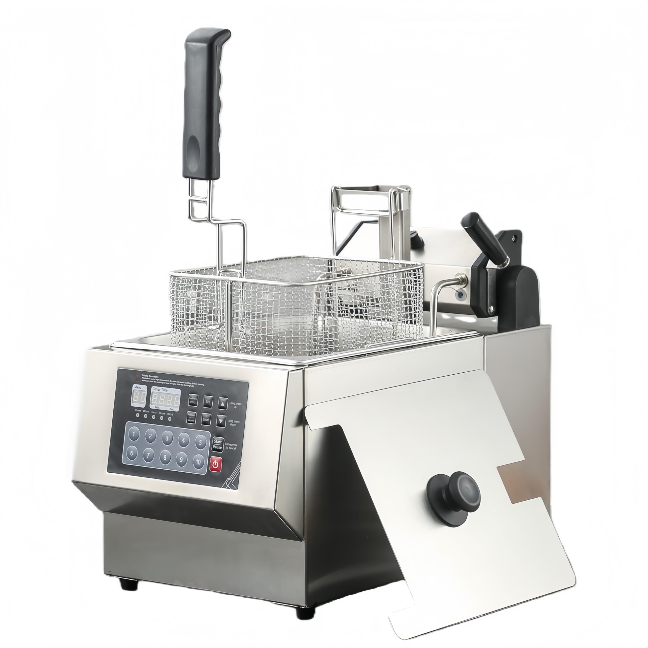 Auto Lift Automatic Deep Fryer 1800W, Commercial Electric Fryer with Digital Control Pane…