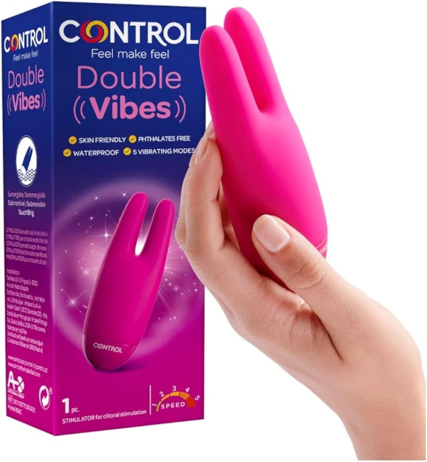 Estimulador de clítoris Control Double Vibes por 11,09€