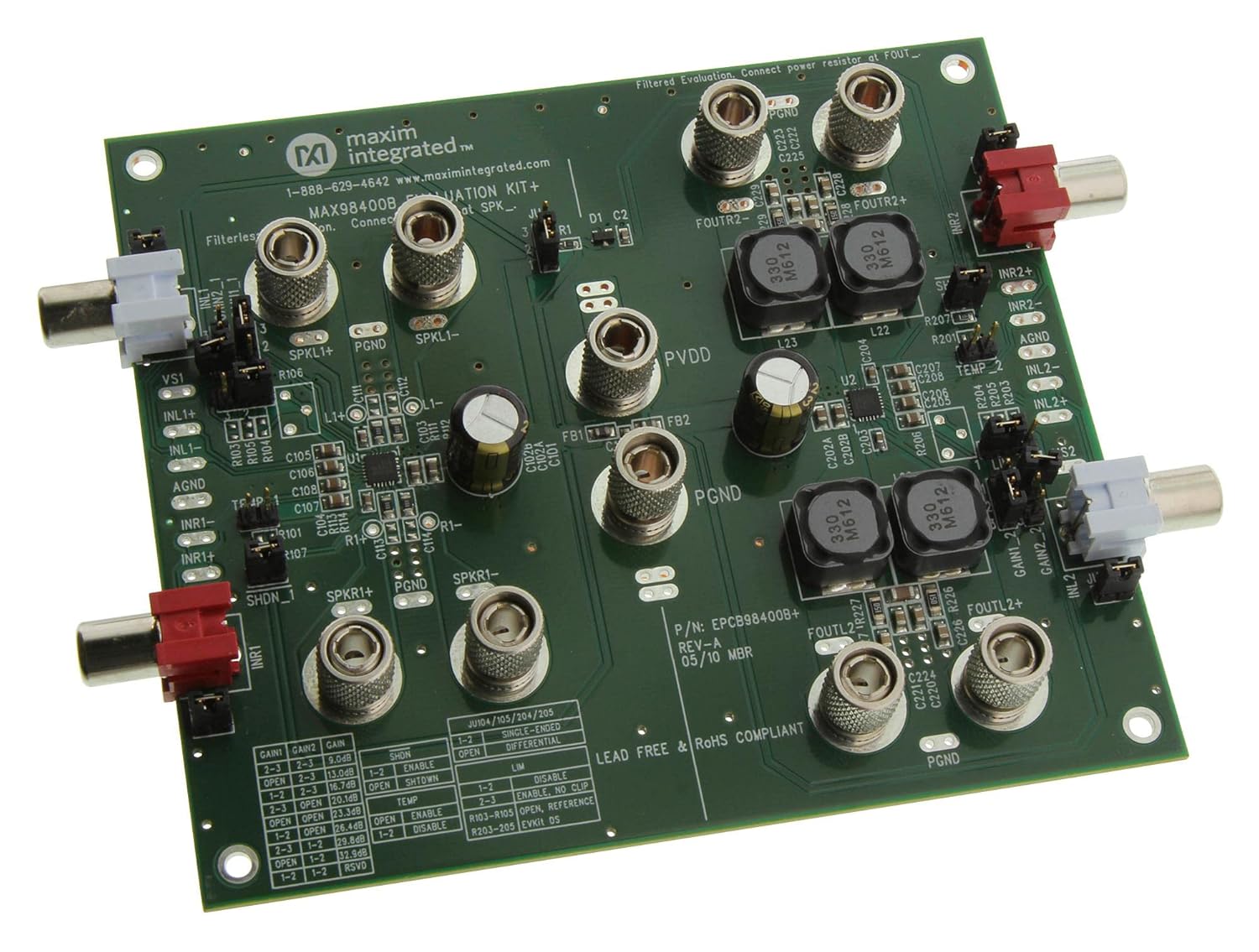 EVAL BRD, CLASS D AUDIO POWER AMPLIFIER, Analogue Development Kits, Qty