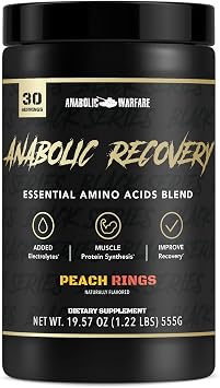 Anabolic Recovery, Essential Amino Acids, Post Workout Recovery, Premium Hydration, Build Muscle* Peach Rings, 30 Servings