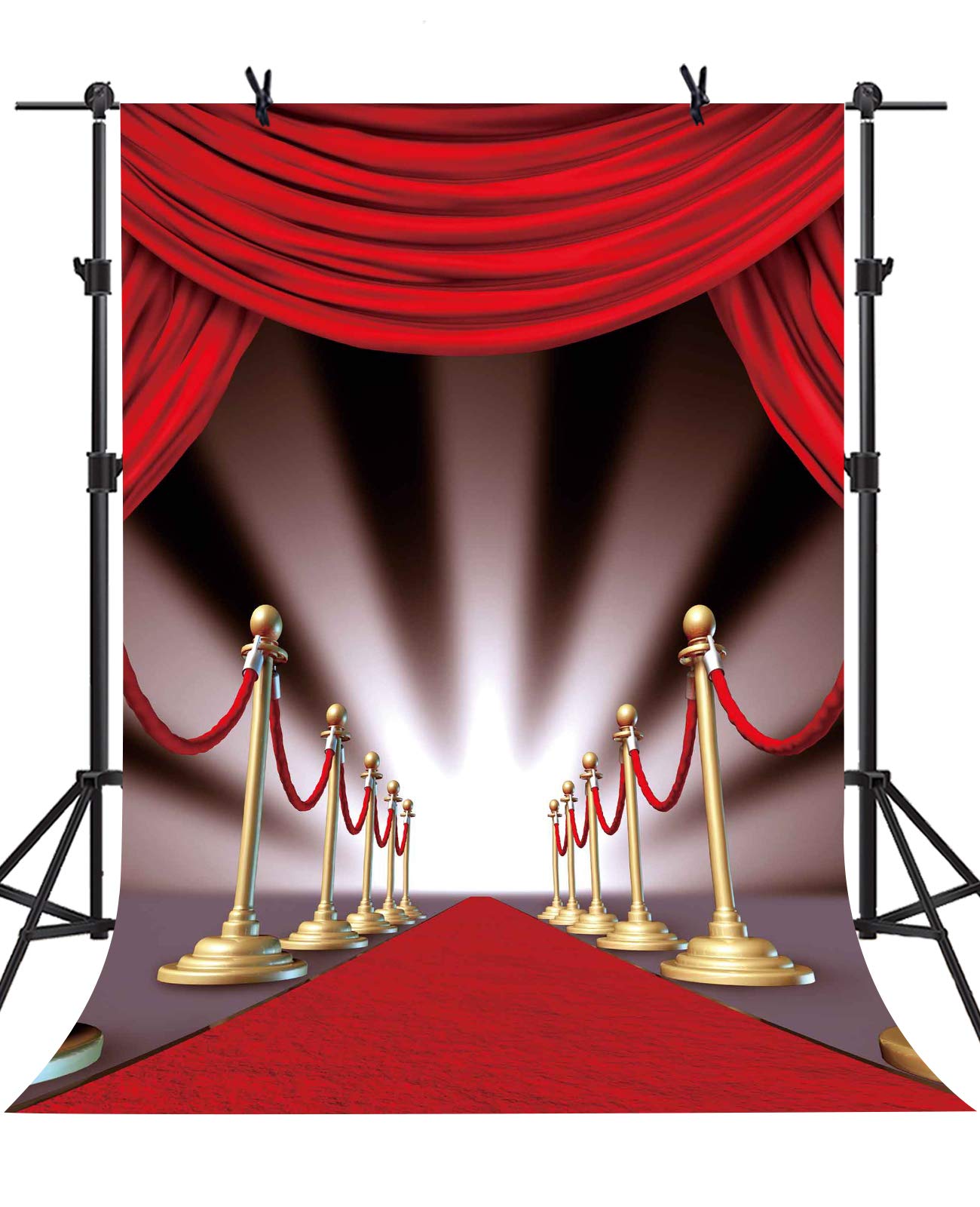 MTMETY Red Carpet Curtain Backdrop for Background Photo Video Studio Photography (Polyester-6x9ft)