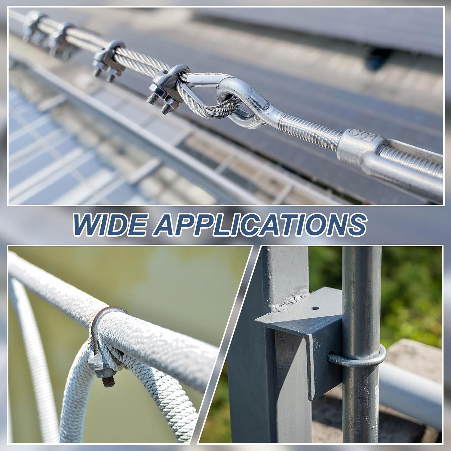 uxcell 2 Sets M6 Square U-Bolts, 25mm (0.98") Inner Width 70mm (2.76") Length 304 Stainless Steel U-Clamp Bolt Electroplated with Nuts for Automobile, Trailer, Boat Trail, Black